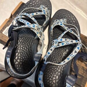 Chaco Blue Patterned Sandals
